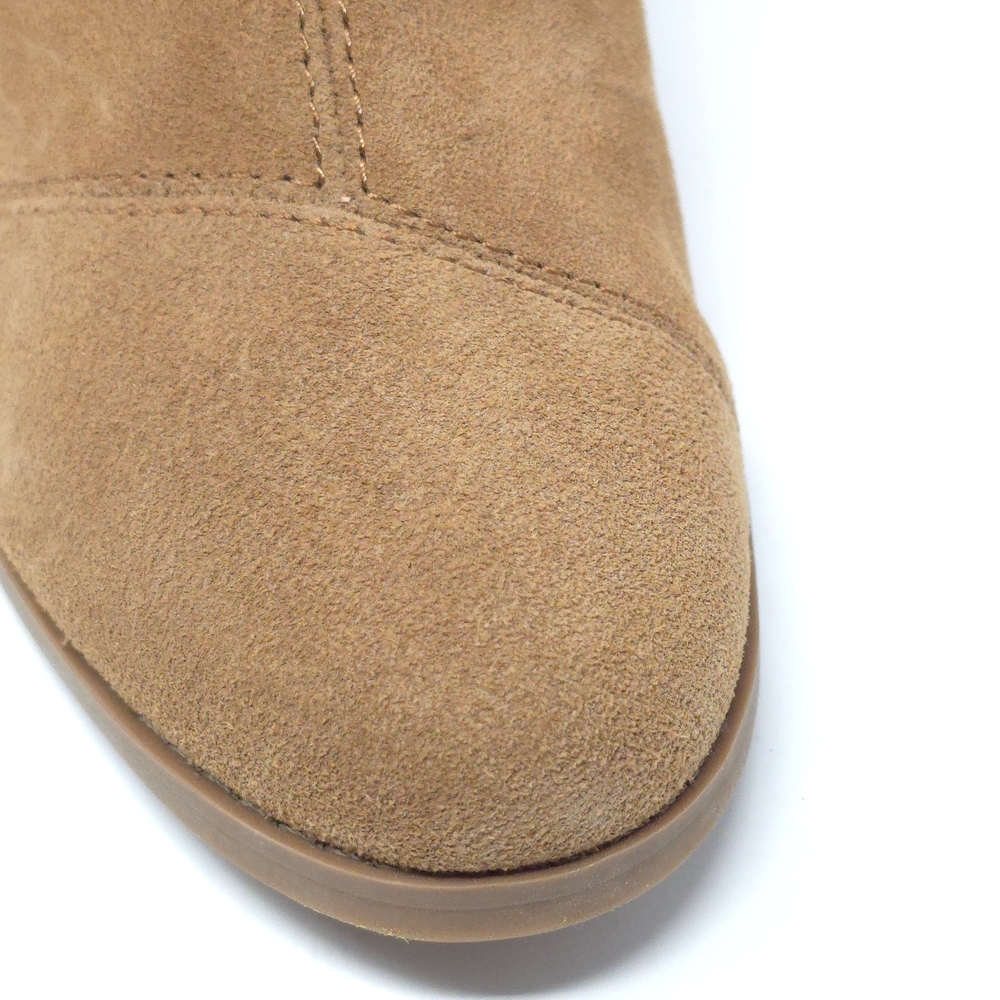 TOMS Evelyn Brown Suede Stacked Heel Ankle Boots 6M - Picture 9 of 12